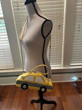 Womans NY Taxi Cute Yellow Hand Bag with Shoulder Strap